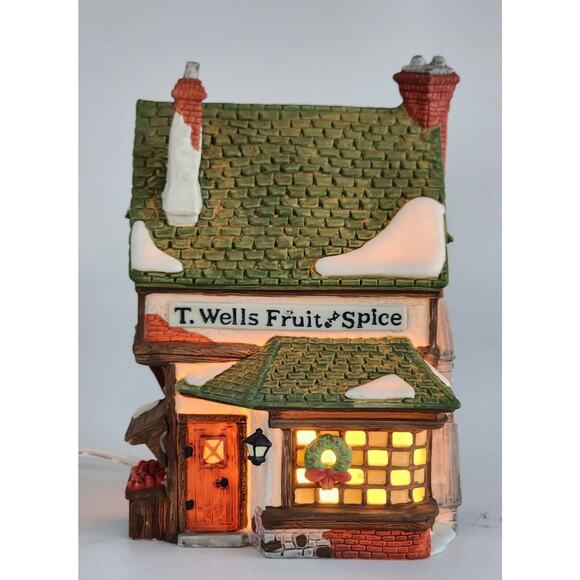 Dept 56 T. Wells Fruit and Spice Heritage Collection Dickens Series VTG 1985 - Picture 3 of 16